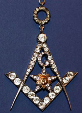 Masonic Jewel presented by Lodge 77 to W. Bro. John Anderson, 21st February 1872
